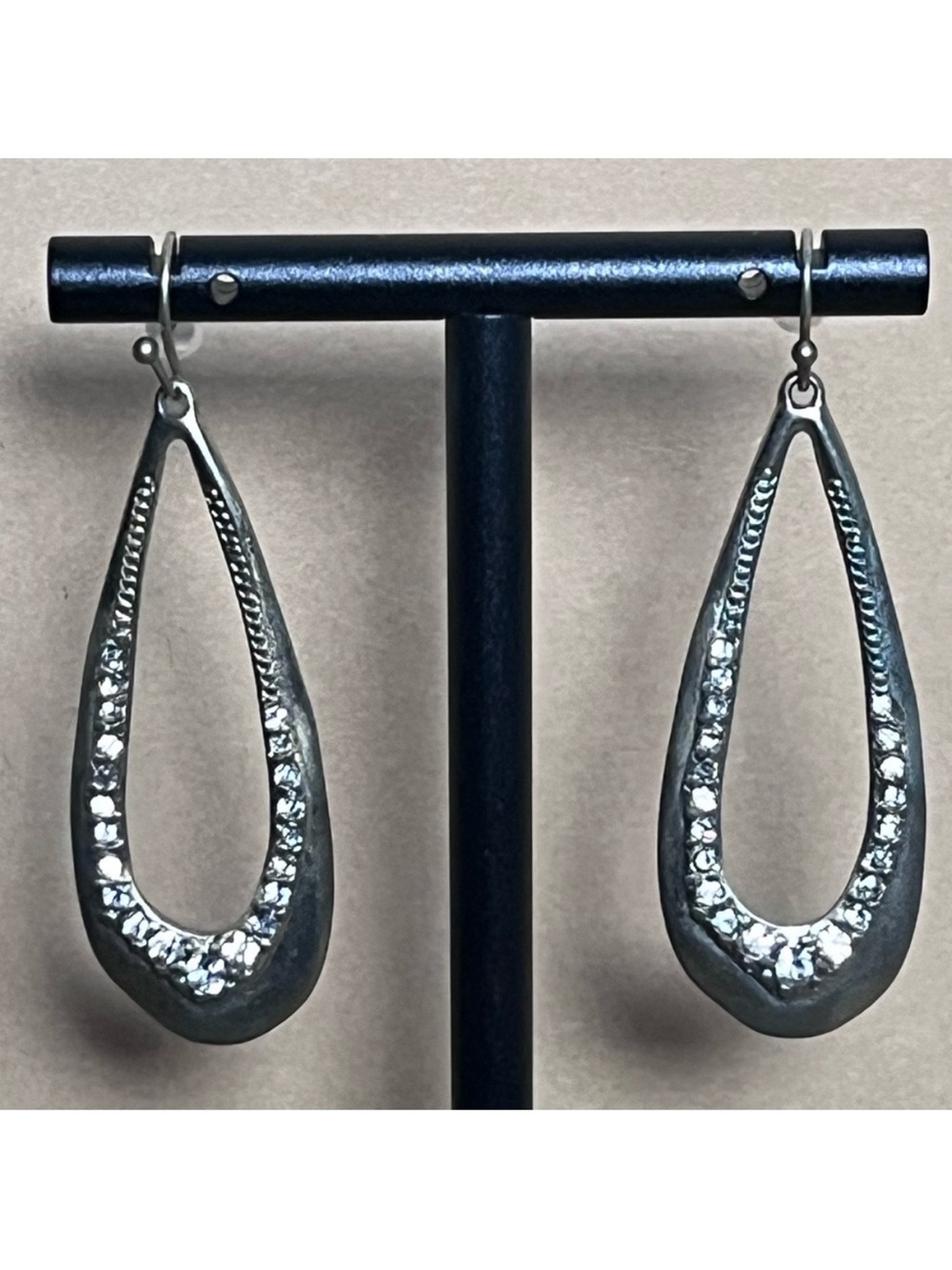 $5 if bundled NWT Dillard’s Brushed Gold & Cz Dang Earrings MSRP $24